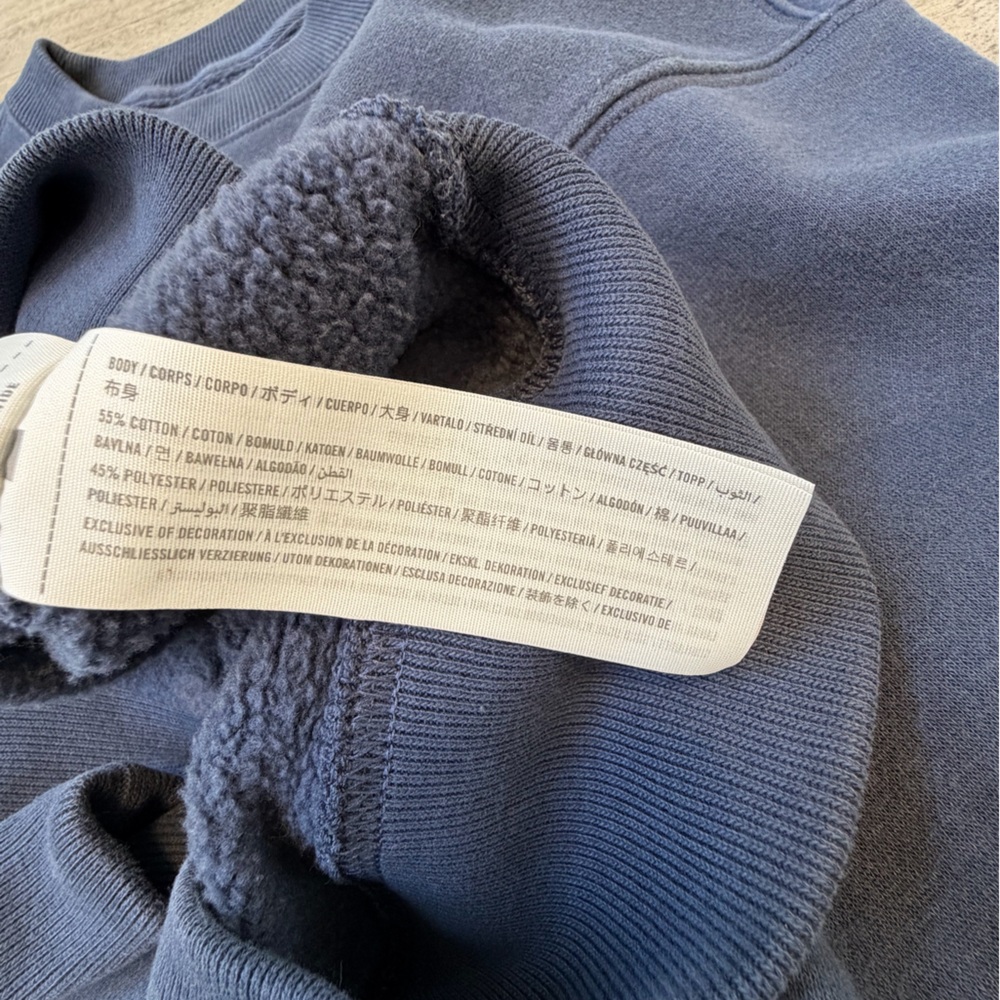 Abercrombie & Fitch London Cropped Sweatshirt | Size XXS | Navy Blue - Picture 12 of 12